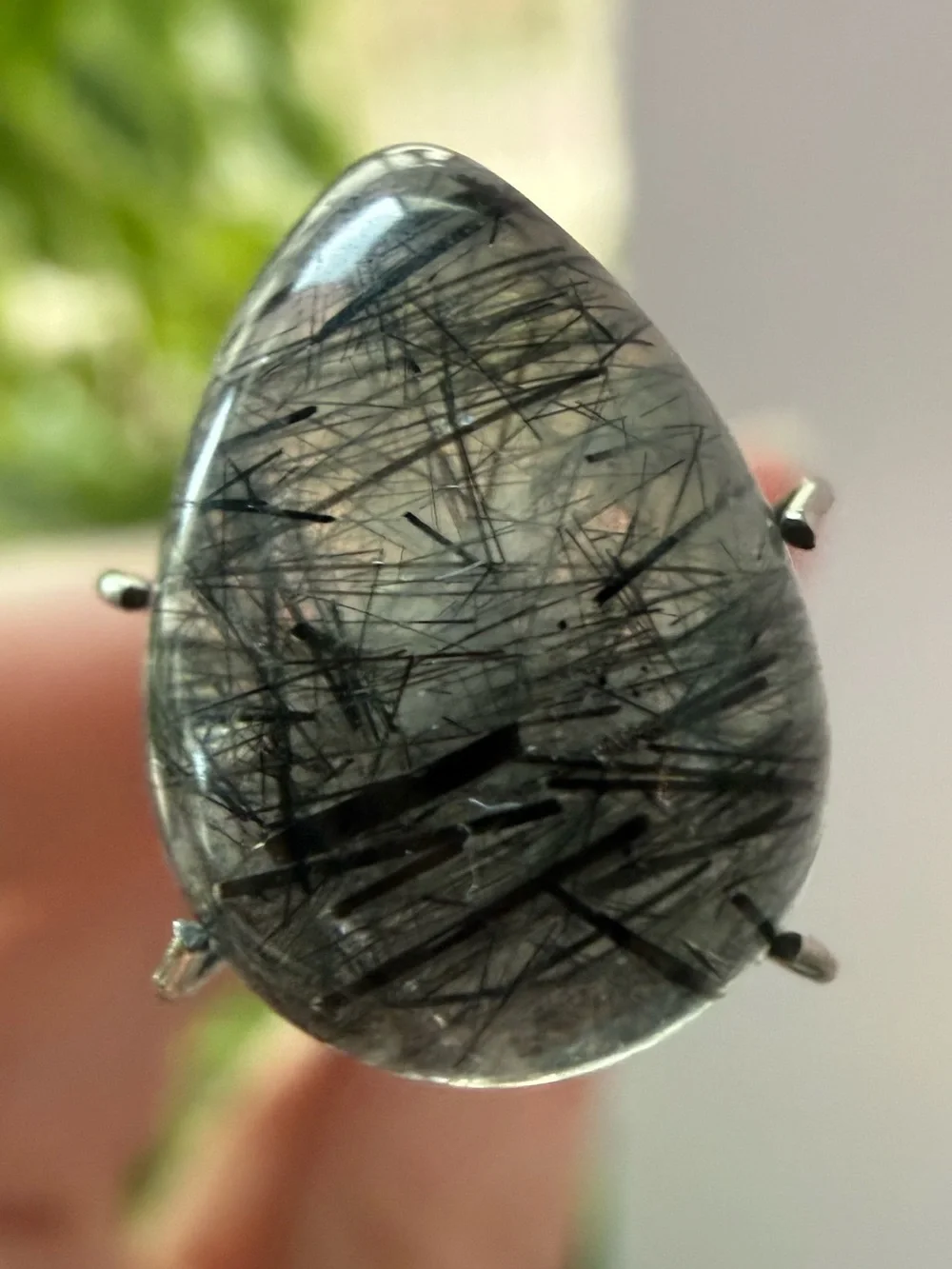 Black Rutilated Quartz Loose Gemstone